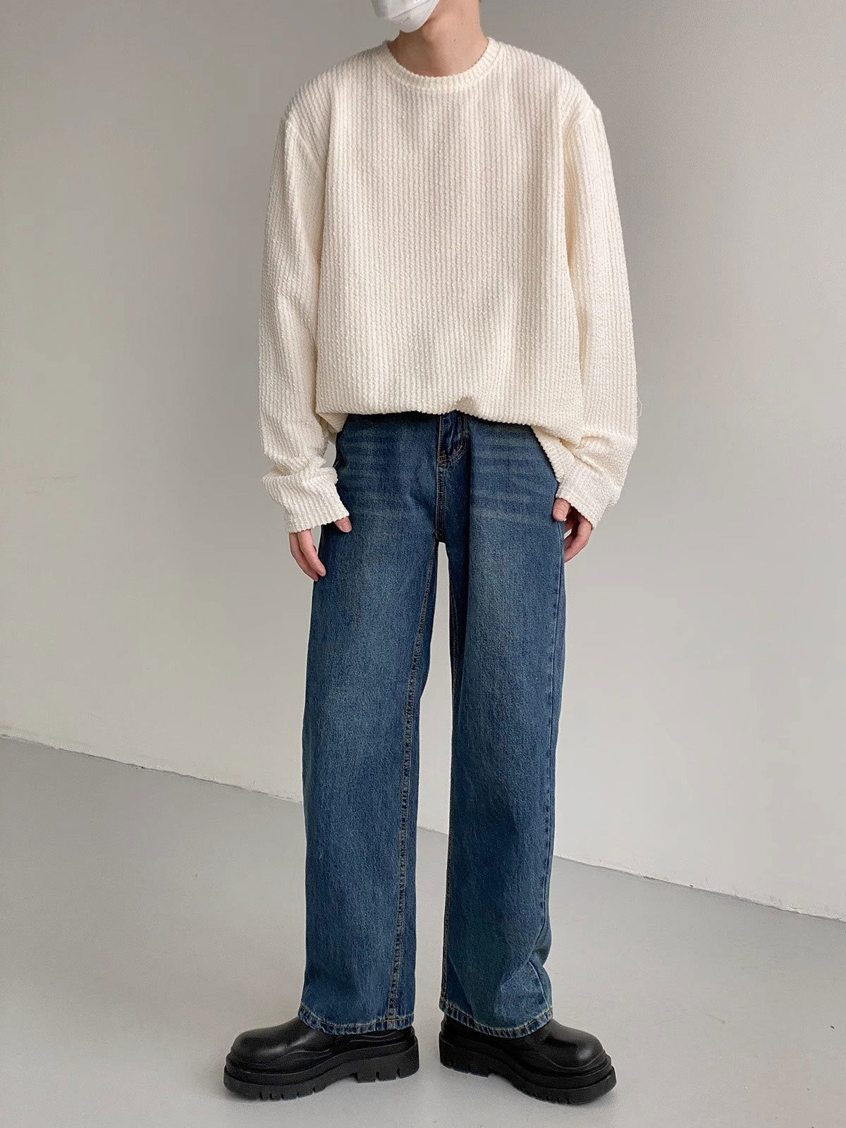 Pull à rayures décontractée ample