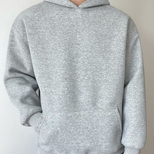 Pull à capuche de couleur unie