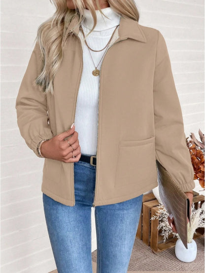 Veste polaire décontractée à fermeture éclair