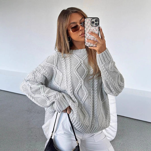 Pull torsadé ample