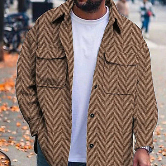 Manteau homme col polo