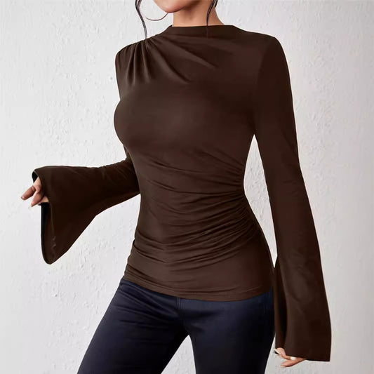 Pull slim à manches cloche