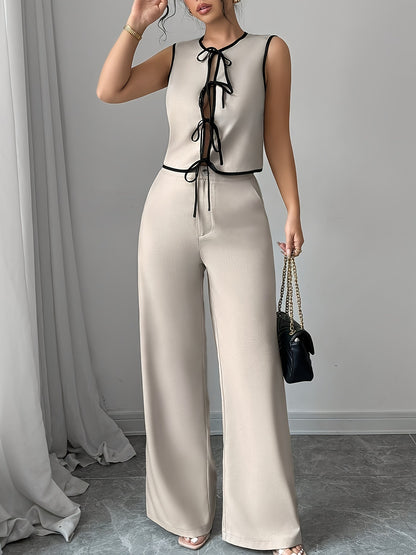 Costume chemise avec nœud papillon et pantalon large