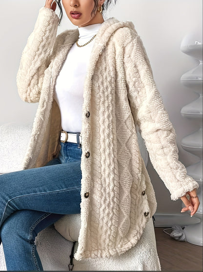 Manteau long à capuche