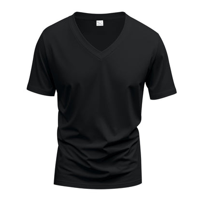 T-shirt ample d'été américain de couleur unie pour homme