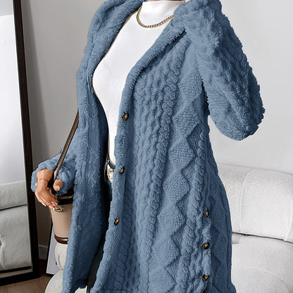 Manteau long à capuche