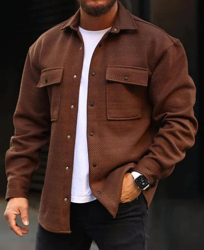 Manteau homme col polo