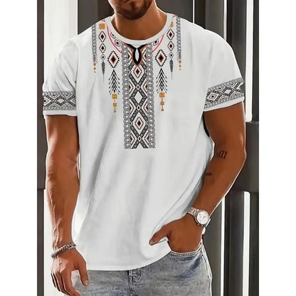 T-shirt à manches courtes style décontracté, impression numérique 3D