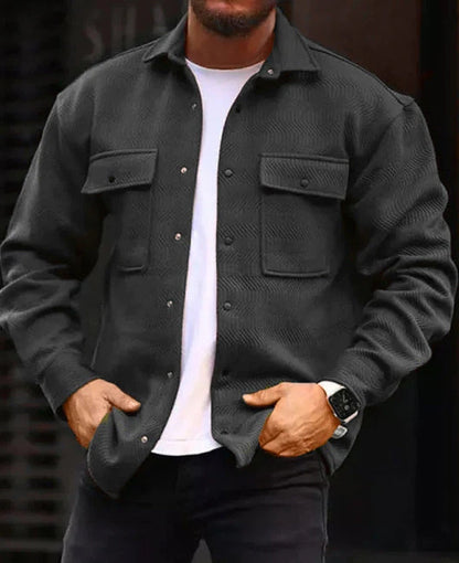 Manteau homme col polo