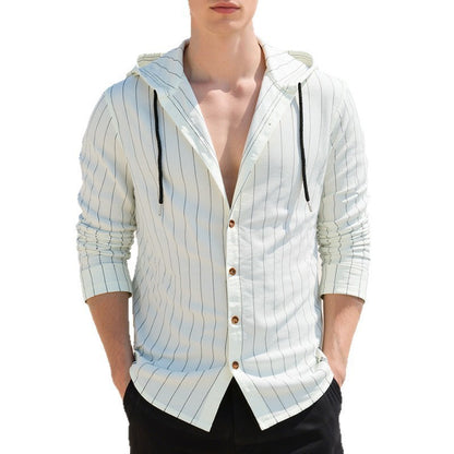 Cardigan à capuche slim fit, chemise décontractée