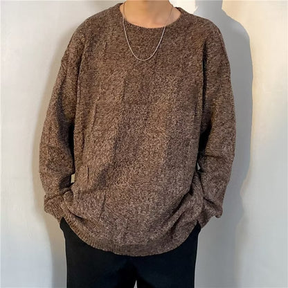 Pull d'hiver épais à motif losanges, ample et décontracté