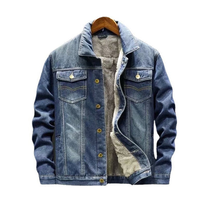Veste en jean homme ample polaire