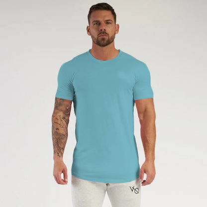T-shirt léger à manches courtes, couleur unie