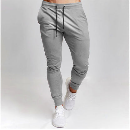 Pantalon de sport décontracté, couleur unie cordon de serrage