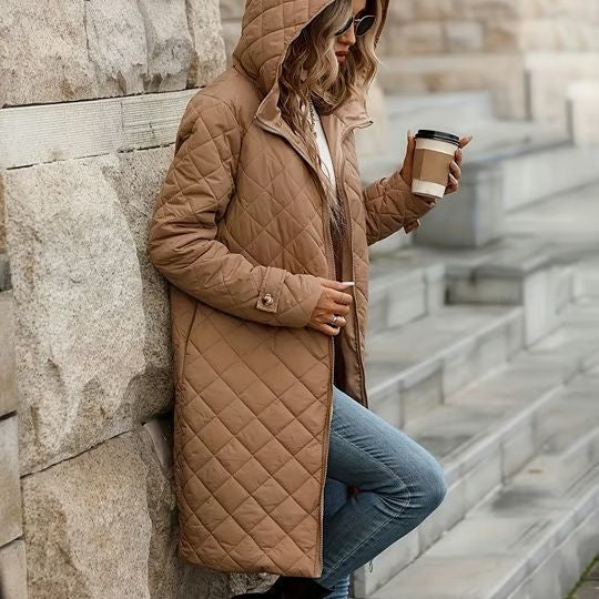 Manteau décontractée à capuche en coton Rhombus