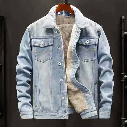 Veste en jean homme ample polaire